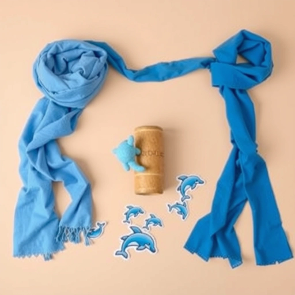 Zdjęcie/flat lay: Sensoryczne "fale" z chusteczek - Materiały - Dzień Delfina